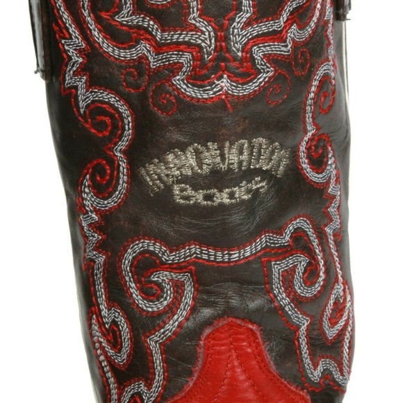Vintage Western Boots Red Embroidery Innovation Mexico Women's size appx 6.5 / 7 - Picture 7 of 11